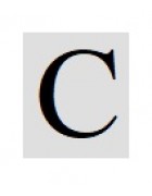 Бусины с буквами серебристые кубики C